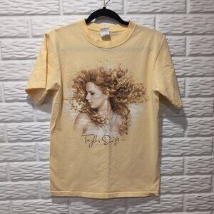 Taylor Swift “Fearless” Tour Concert T- Double Side Graphic Butter Yellow Anvil